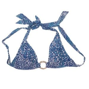 Trina Turk Blue Bikini Top